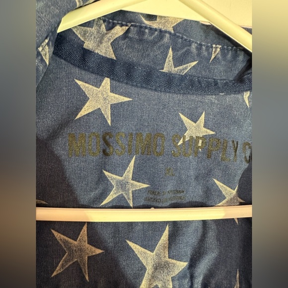 Men’s Mossimo denim star button up size XL - Picture 3 of 5
